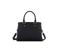 Expatrié Sac à main Femmes Noir - Julie - Sac fabriqué à partir de cuir végétalien - Petit sac avec Bandoulière et poignée supérieure - Sac à la mode Saffiano avec plusieurs Compartiments