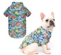 EXPAWLORER Chemise hawaïenne pour chien - Vêtements d'été pour chiens, polo t-shirts respirants avec motifs floraux et îles marines, tenue pour chiot de petite, moyenne et grande race, garçon et fille