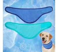 EXPAWLORER Lot de 2 Bandanas rafraîchissants pour Chien - Écharpes réglables pour Animal de Compagnie - Collier de Glace d'été en Plein air - Évite Les insolations pour Races de Petite, Moyenne et