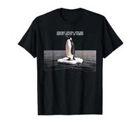 Expect Delays in Caring Penguin on Ice Floe Dithered Graphic T-Shirt