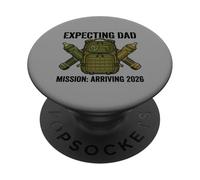 Expecting Dad 2026 Fatherhood Mission Military PopSockets PopGrip Adhésif