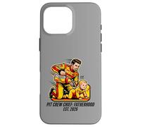 Expecting Dad Pit Crew Chief Fatherhood 2026 Race Coque pour iPhone 16 Pro Max