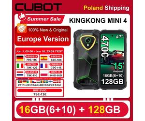 [Expédié depuis la Pologne] Cubot KingKong Mini 4 6GB+128GB Mini Smartphone Robuste 4,7 Pouces Écran 90Hz 4700mAh NFC 48MP Android 15 6GB+128GB Green