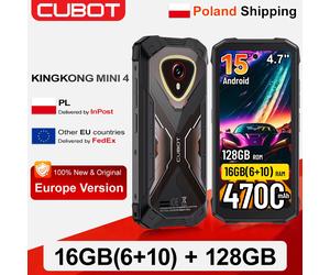 [Expédié depuis la Pologne] Cubot KingKong Mini 4 Mini Smartphone robuste 4,7 pouces Écran 90Hz 4700mAh 6Go+128Go NFC 48MP Android 15 6GB+128GB Grey