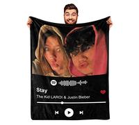 Expédié le jour suivant-imprimé aux États-Unis, couverture de musique Spotify Code avec photo pour petit ami et petite amie, couvertures d'image, cadeaux d'anniversaire pour femme