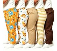 Expédition aléatoire de 2 sur 5, nouveau pantalon de garçon mignon confortable minimaliste doux décontracté avec imprimé de dessin animé, motif préféré pour le port quotidien, cadeau automne marron 6-