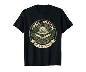 Expédition dans la Jungle dans la Nature | Vintage Explorer Safari T-Shirt Graphique avec Valeur