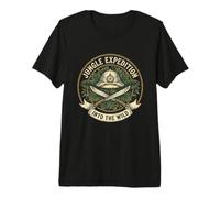 Expédition dans la Jungle dans la Nature | Vintage Explorer Safari T-Shirt Haut de Gamme