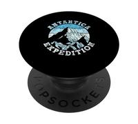 Expédition en Antarctique Rétro Continent Antarctique PopSockets PopGrip Adhésif