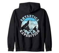 Expédition en Antarctique Rétro Continent Antarctique Sweat à Capuche