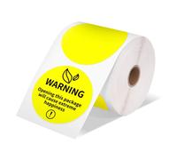 Expédition Étiquette Imprimante Étiquette Autocollant Étiquette Ronde Étiquette Carrée Bricolage Logo Petite Entreprise 2x2 750 Pièces Jaune