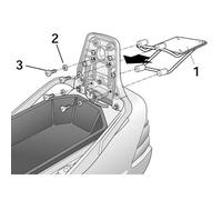 Expédition Gratuite Fixations Top Shad.Burgman 250/400 01 Pour Moto Pièces