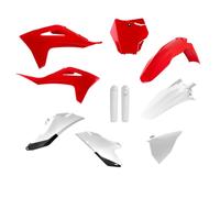 Expédition Gratuite Kit En Plastique Polisport, Rouge/Blanc Pour Moto Pièces