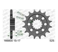 Expédition Gratuite Pignon Afam Acier Standard 166800-PAS 525 Pour Moto Pièces