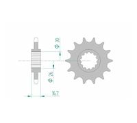 Expédition Gratuite Pignon Afam Acier Standard 20612-PAS 525 Pour Moto Pièces