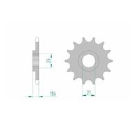 Expédition Gratuite Pignon Afam Acier Standard 21307-PAS 520 Pour Moto Pièces