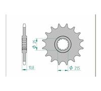 Expédition Gratuite Pignon Afam Acier Standard 21512-Pas 520 Pour Moto Pièces