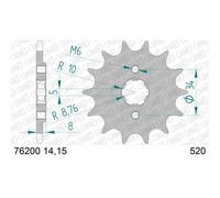 Expédition Gratuite Pignon Afam Acier Standard 76200-Pas 520 Pour Moto Pièces