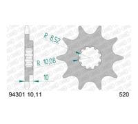Expédition Gratuite Pignon Afam Acier Standard 94301-PAS 520 Pour Moto Pièces