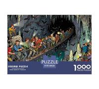 Expédition souterraine de spéléologie dans Une Grotte Puzzle en Bois Imperméable Puzzles De 1000 Pièces pour Adultes Coloré De Décoration pour La Maison