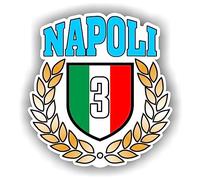 EXPELIA Sticker moulé Napoli 3° 3 en PVC, adapté pour voiture, moto, PC, camping-car