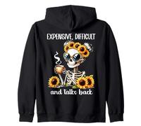 Expensive Difficult and Talks Back Skeleton Mom Mother's Day Sweat à Capuche