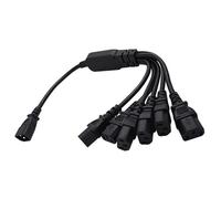 Expérience de connectivité parfaite IEC320 C14 mâle vers 6xc13 femelle câble adaptateur d'alimentation répartiteur câble d'alimentation 2500 W offre de montage à faible coût