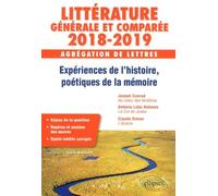 Expérience De L'histoire, Poétiques De La Mémoire - Agrégation De Lettres, Littérature Générale Et Comparée