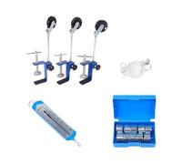 Expérience professionnelle de mécanique physique avec poulies Dynamomètre Crochet Poids Pince de montage pour l'enseignement en classe Mécanique en salle de classe Ensemble de démonstration