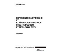 Expérience quotidienne et expérience esthétique chez heidegger et merleau-ponty - Marie David - L'harmattan - broché - Essai