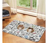 Expériences de Chimie Expériences scientifiques,Tapis d'alimentation pour Animaux de Compagnie, Sets de Table en Cuir PU pour Chats et Chiens,30x45cm