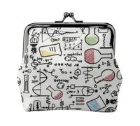 Expériences de Chimie Sciences Expériences scientifiques,Porte-Monnaie en Cuir PU, Petit Portefeuille, Pochette à Monnaie avec Fermoir Baiser