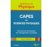 Expériences de Physique - CAPES de sciences physiques
