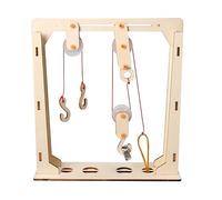 Expériences scientifiques pour enfants, système de poulie en bois à monter soi-même, kits scientifiques STEM pour construire votre propre modèle de grue avec poulies fixes et mobiles, projet éducatif