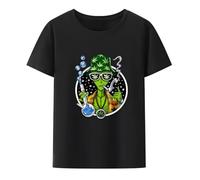 Experiment in Chemistry Vinyl Cartoon of Character Camisetas O-Neck Leisure Hipster Style Tops Funny T Shirts Cool Novelty Print
