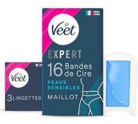 Expert - 16 Bandes De Cire Froide Maillot - Peaux Sensibles - Finition Parfaite - Epilation Longue Durée