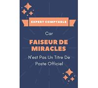 Expert Comptable Car Faiseur De Miracles N'est Pas Un Titre De Poste Officiel: Cahier Drôle - Bleu Et Orange Carnet De Notes Ligné - Cadeau Expert Comptable