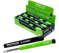 EXPERT DRY Lot de 10 marqueurs tout-en-un avec mine en graphite | Marqueur à trous profonds rechargeables avec mine automatique | Polyvalent sur bois, verre, métal | Crayon de charpentier avec