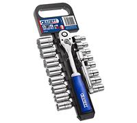 'Expert e032942 - Jeu de douilles et cliquet 1/2 - 18 htas en rack