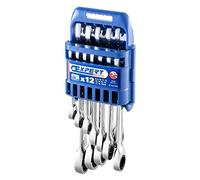 EXPERT E111137 - Juego 12 llaves mixtas planas en soporte 8-19mm