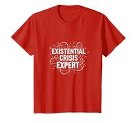 Expert en Crises existentielles Emo - Angsty Goth Mindset T-Shirt, Enfant, Rouge, 3 Ans