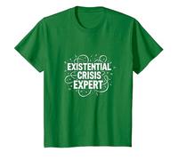 Expert en Crises existentielles Emo - Angsty Goth Mindset T-Shirt, Enfant, Vert Kelly, 3 Ans