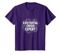 Expert en Crises existentielles Emo - Angsty Goth Mindset T-Shirt, Enfant, Violet, 12 Ans