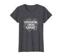 Expert en Crises existentielles Emo - Angsty Goth Mindset T-Shirt, Femme, Chiné Foncé, M