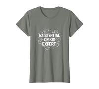 Expert en Crises existentielles Emo - Angsty Goth Mindset T-Shirt, Femme, Vert Kaki chiné, XXL