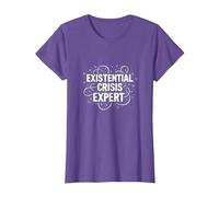Expert en Crises existentielles Emo - Angsty Goth Mindset T-Shirt, Femme, Violet Chiné, XXL