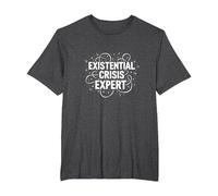 Expert en Crises existentielles Emo - Angsty Goth Mindset T-Shirt, Homme Grandes Tailles, Chiné Foncé, 5X Tall