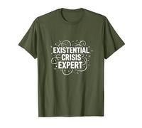 Expert en Crises existentielles Emo - Angsty Goth Mindset T-Shirt, Homme, Olive, M
