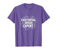 Expert en Crises existentielles Emo - Angsty Goth Mindset T-Shirt, Homme, Violet Chiné, M