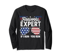 Expert en feux d'artifice If I Run You Run Funny USA, 4 juillet Manche Longue